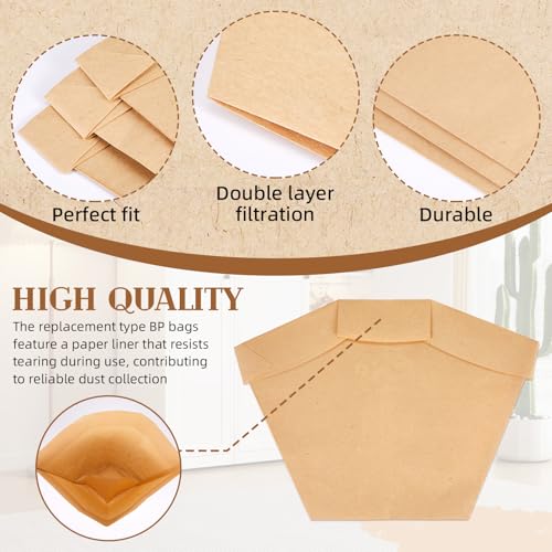 Image of 20 Pack Type Bp Vacuum Bags Compatible with Hoover C2401 Shoulder Vac & Backpack Vacuum Cleaner, Replace Part #401000BP 1ke2103000 41240202