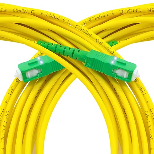 SEED Cavo In Fibra Ottica Per Router FTTH SC/APC – 10 Metri, Monomodale, Compatibile Con Tutti Gli Operatori (Movistar, Vodafone, Ecc.)