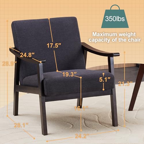 Sillón Plegable Tela Negro miniatura 2
