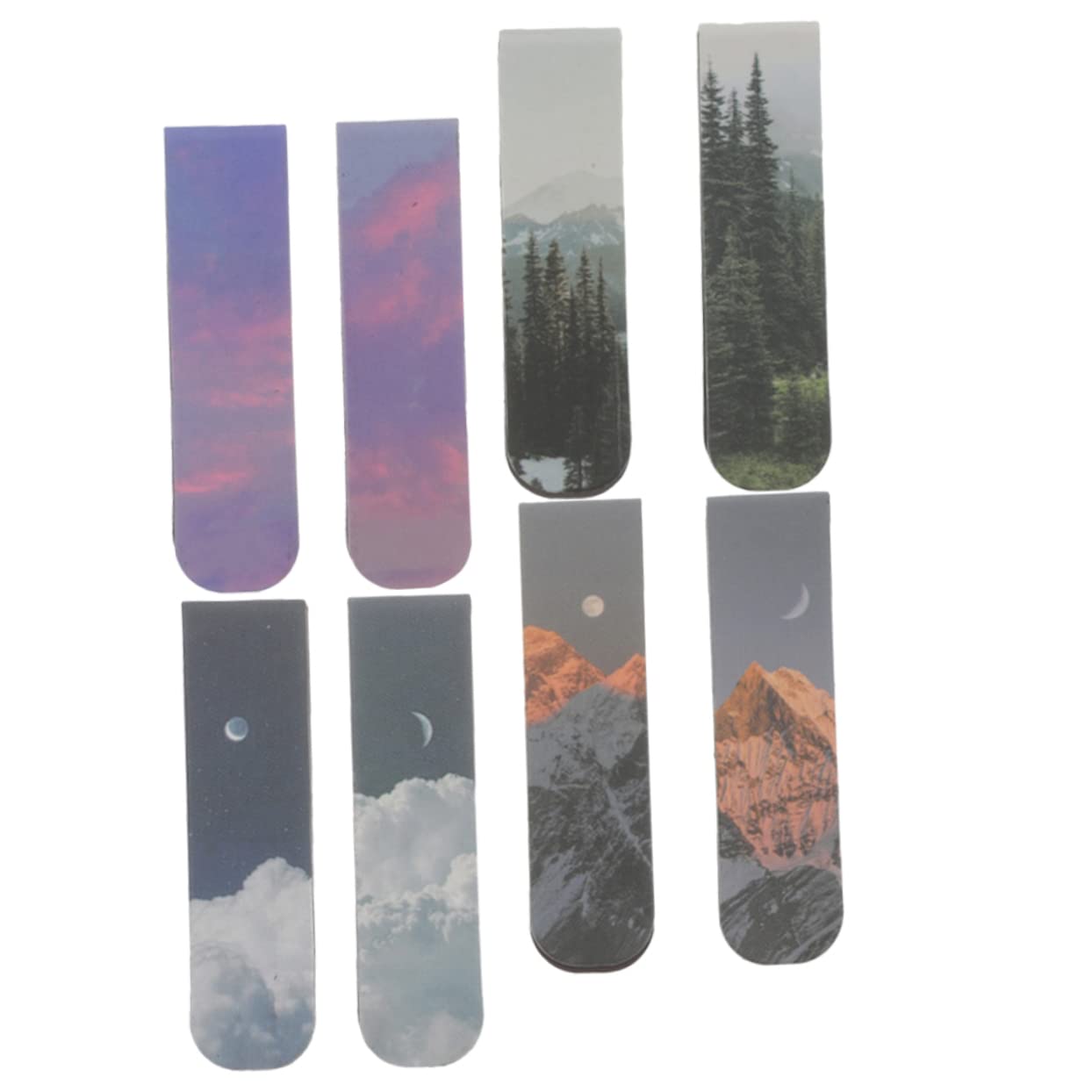 Marcador Magnético De Paisaje Marcapáginas Marcadores De Libros Bookmark Imán Pluma Magnética Pegatina Marcador De Página Clips De Página De Libro Magnético 8 Piezas X 4