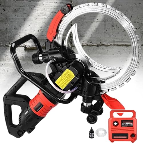 Sierra cortadora eléctrica de hormigón, máquina de corte de pared de 16 pulgadas con control de polvo alimentado por agua, herramienta de corte de granito de 8980 W, hoja premium, profundidad de 11.4