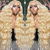 ShengCai 40 '' 613 Lace Front Wig Human Hair 13x6 Blonde Wigs for Black Women 150% Density Body Wave blonde wig 613 HD Pre Plucked with Baby (40 '',613 lace front wig human hair)