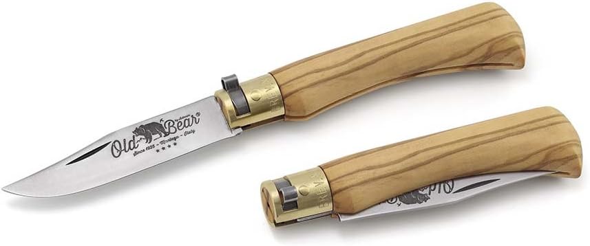 9307/19LU Old Bear Knife by Antonini Olive Wood Handle Mediumi