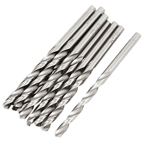 Sourcingmap 10 Pcs 39mm Length Flute 4.5mm Dia Marble HSS Twist Drilling Drill Bit, 4.5mmx80mm