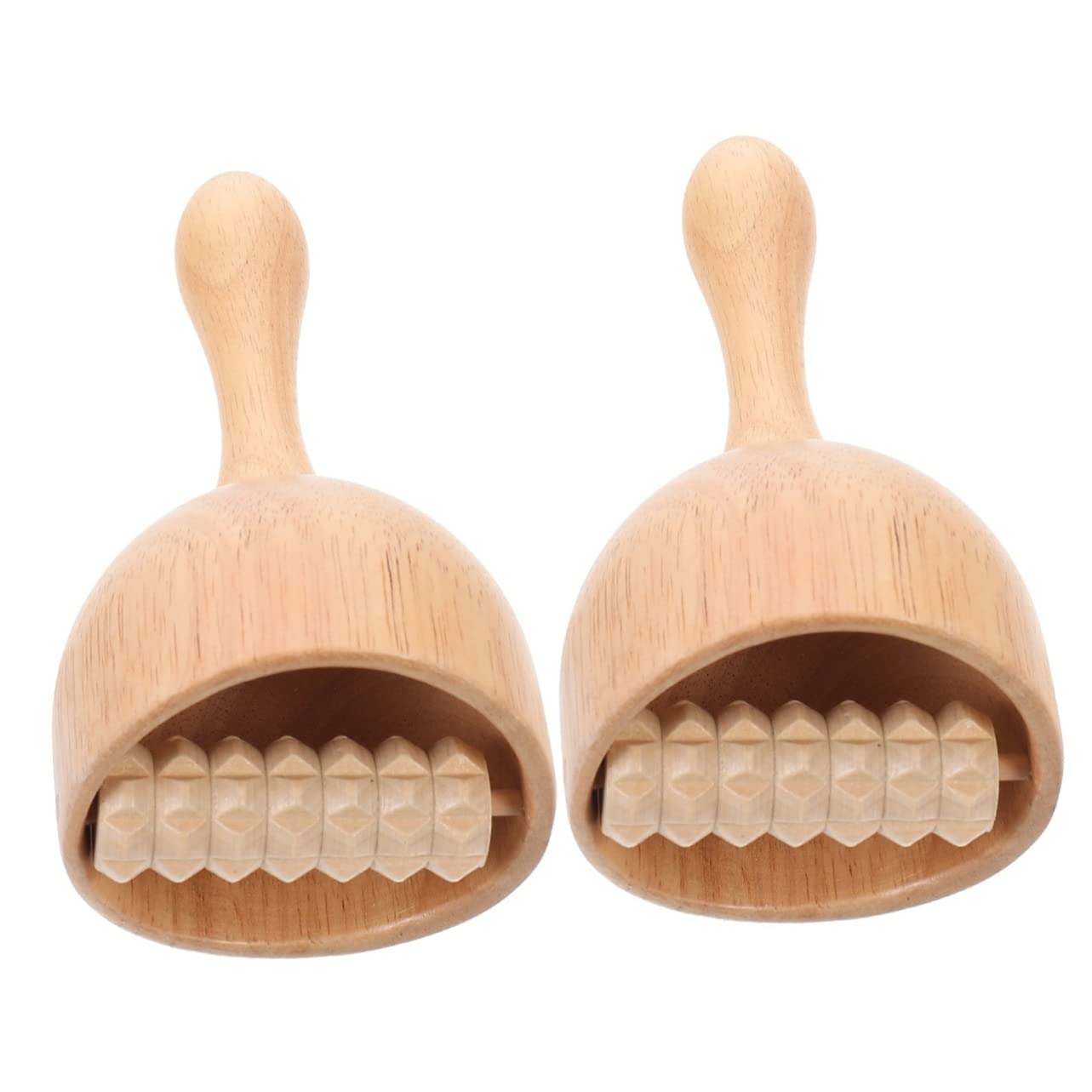 Beavorty 2piezas Rodillo De Masaje De Madera Para Muscular Herramienta Práctica y Duradera Para Relajación Casa y Viajes