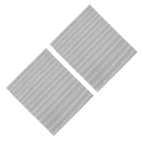 HEMOTON 2Pcs Non Stick Bbq Grill Mesh Mat Heat Resistant Barbecue Grilling Accessories Reusable and Dishwasher Safe for Meat Vegetables and More