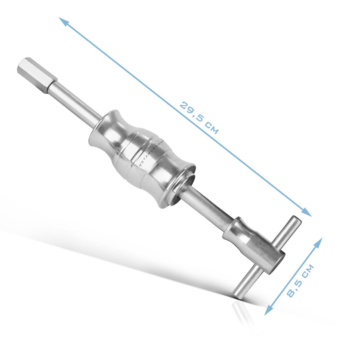 STAHLWERK Juego de extractores de rodamientos internos con martillo deslizante, 3 adaptadores y 10 extractores de rodamientos, 16 herramientas especiales para retirar rodamientos interiores
