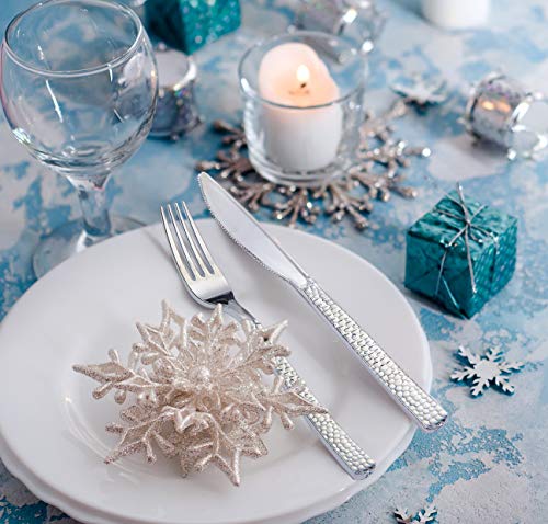 Supernal LE Plastic Silverware,Party Plastic Flatware,Plastic Silver Cutlery thumb #5