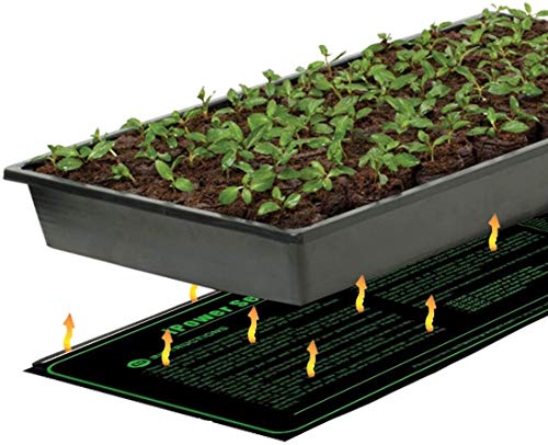 iPower GLHTMTCTRLHTMTLV1 48" x 20" Warm Hydroponic Seedling Heat Mat with Digital Thermostat Control Combo Set for Plant Germination, Black