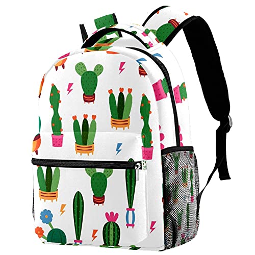 Sac à dos de voyage motif cactus idéal pour l'école des filles et garçons