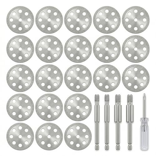 Disque pour Dremel, 25 pièces Disque Diamant pour Dremel, Disque pour Dre mel pour Metal, Mini Disques Diamant, Mini Disque Diamant à TronçOnner, our Bois,...