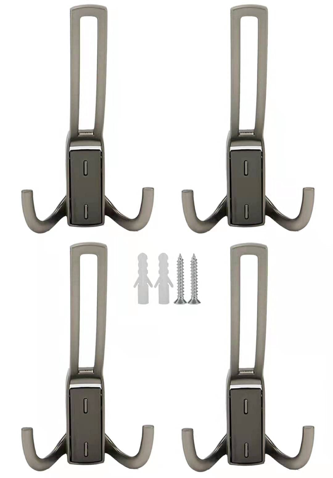 brushed nickel coat robe hooks product photo