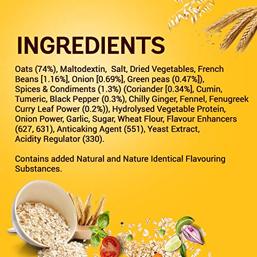 Image of Saffola Masala Oats Veggie Twist, 500g + Saffola Masala Oats, Curry & Pepper, 500g