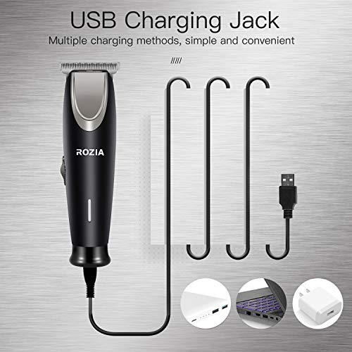Roziahome Beard Trimmer for Men Cordless Hair Clippers Mustache Trimmer Professional Hair Cutting Kit Hair Trimmer USB Rechargeable Low Noise