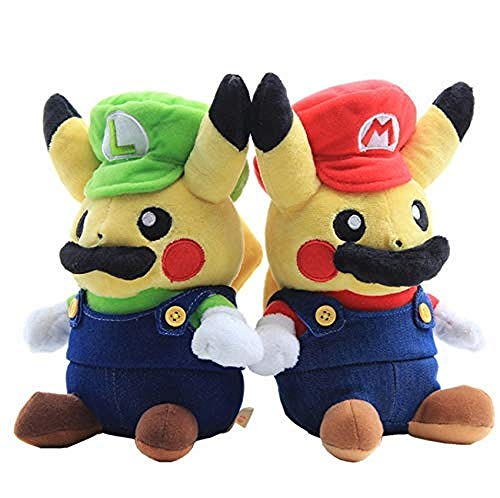 Nc99 かわいいピカチュウぬいぐるみアニメピカチュウコスプレマリオとルイージぬいぐるみ枕ぬいぐるみキッズバースデーギフトcm2個ぬいぐるみ フリプラ