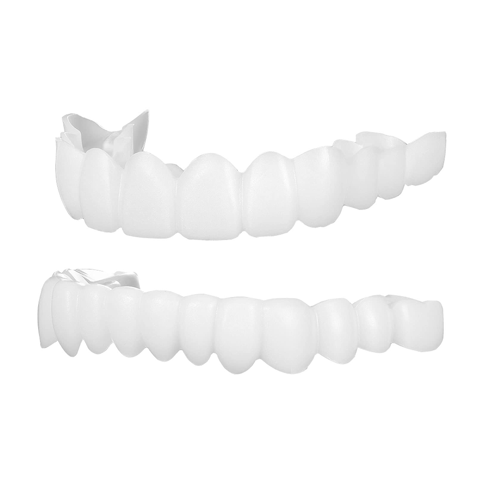 Snap On Teeth Cover Perfect Smile Fit One Size Fits Most Comfortable Denture To Make White Tooth Beautiful Neatr (2pcs)
