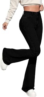Aahwan Blue Solid Low Waist Bootcut Denim Jeans for Women's & Girls' Price In India