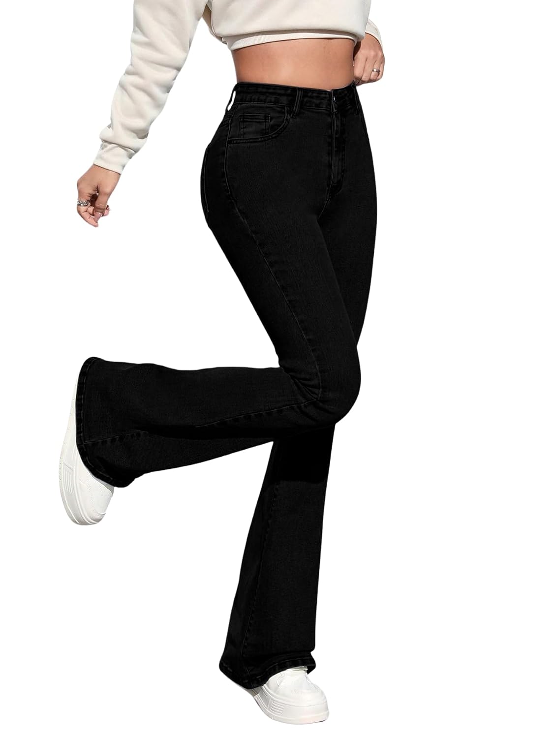 Aahwan Blue Solid Low Waist Bootcut Denim Jeans for Women's & Girls' - Review, Price and Buying Guide