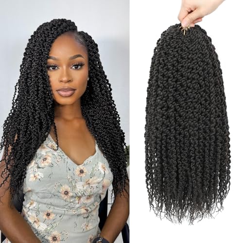 Curly Senegalese Twist Crochet Hair 14 Inch 7 Packs Pre-twisted C...
