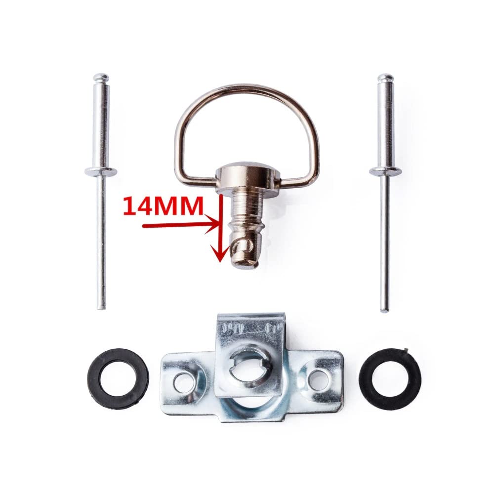 Fermi A Sgancio Rapido Per Moto - Anello A D Da 14mm Argento | Confezione Da 10 Pezzi | Per Carenature E Accessori - Foto 6