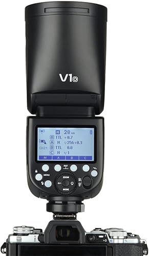 Miniatura 8 de Godox V1 V1-O Flash para cámara Olympus Panasonic TTL Flash Speedlite 18000 HSS, 480 flash de potencia completa, tiempo de reciclaje de 1.5s,