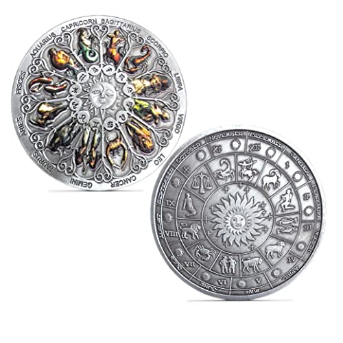 Joygulls Twelve Constellations Colorful Challenge Coin Lucky Commemorative Coins #TOP7