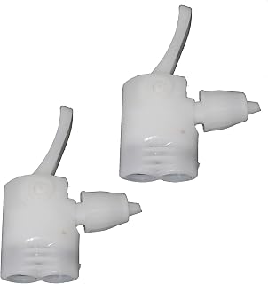 2PCS White Double-End Bike Pump Adapter Valve Quick Pump Fitting Replacement Head Nozzle Tyre Valve Connector for Bicycles, Motorcycles, air mattresses, Swimming Rings, Basketbal
