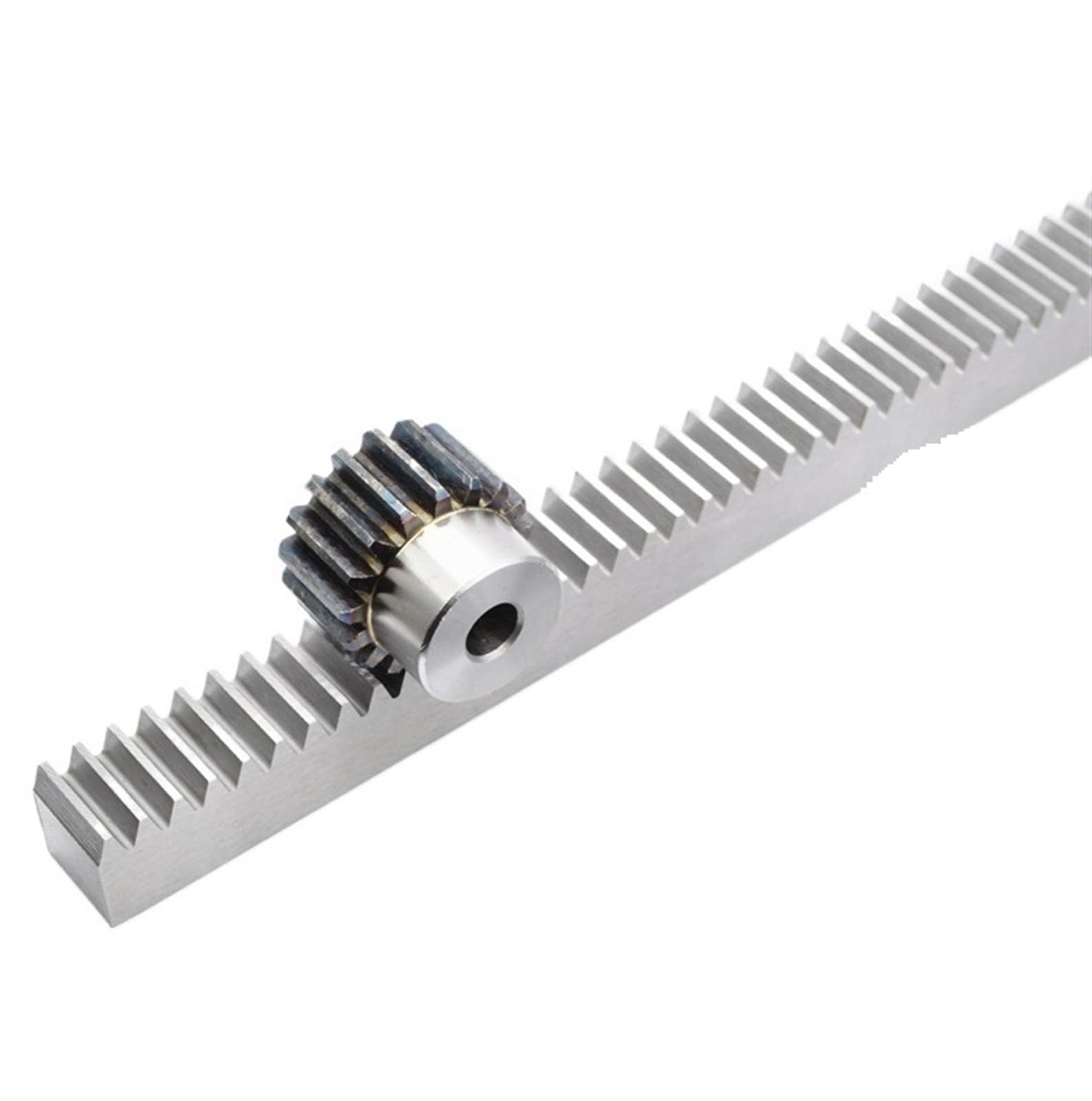 Bevel Gear Pinion Hardware Mechanical 1pcs 1Mod 1 Modulus Gear Rack Steel 10 * 10 * 500mm + 1pcs 1Mod 45teeth Pinion Bore Hole 6/8/10/12mm Steel Gear(8mm Hole 45T Gear)