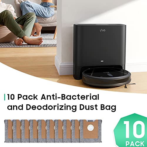 Image of Leemone 10 PACK Dust Bags for Eufy Clean G35+, G40+, G40 Hybrid+ Auto-Empty Station, Eufy RoboVac Replacement Bags Accessory, 4 Layer Filtration System with Activated Carbon Fabric to Remove Odors
