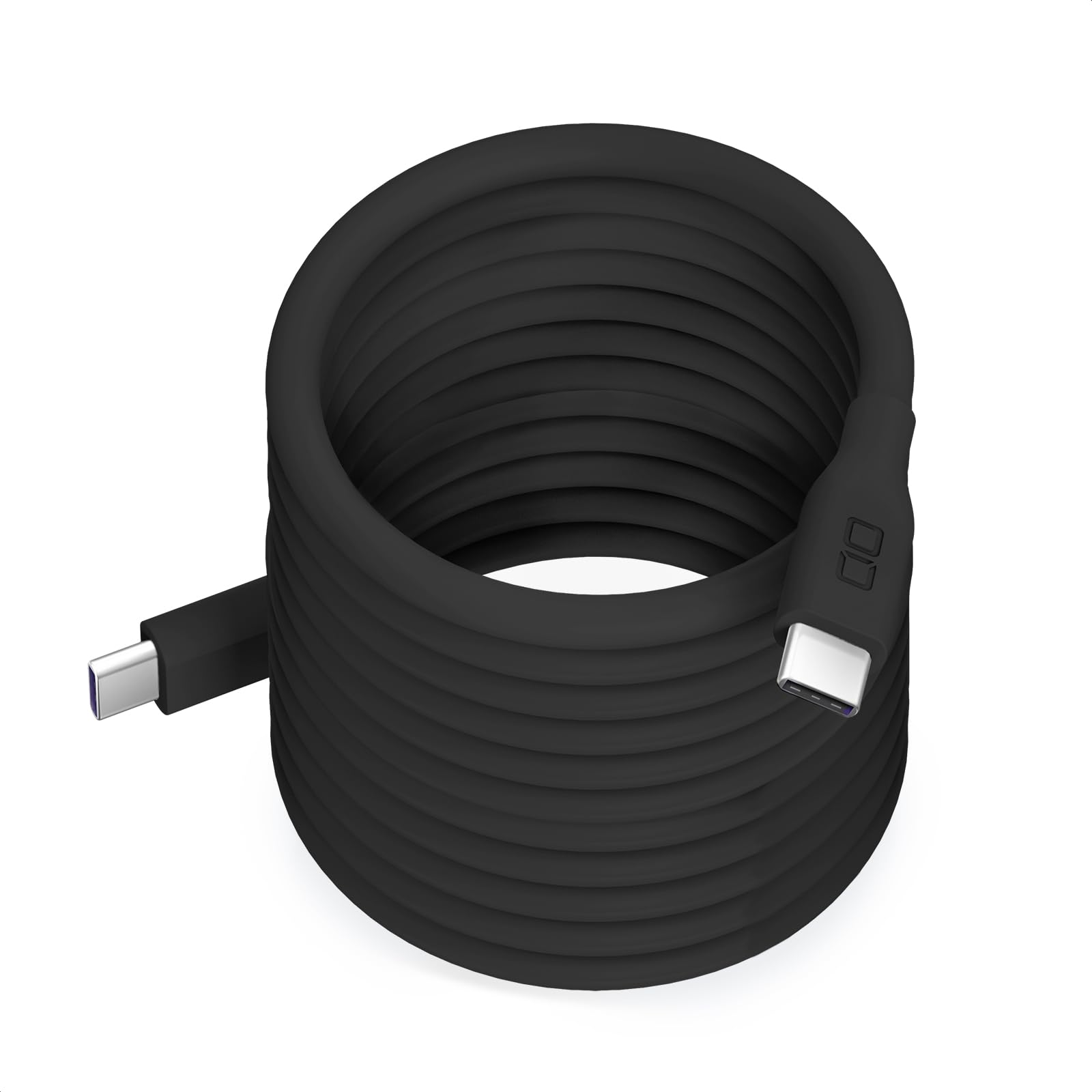 CIO Magnetic Spiral Silicone USB-C Cable PD 240W 480Mbps Fast Charge