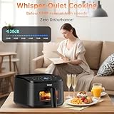 Air Fryer 8-in-1, 4.5Qt Air Fryer with DC Motor, Space-Saving & Compact, Fast & Crispy Cooking, Adjustable Fan Speed, 95% Less Oil for Healthy Family Meals, Dishwasher‑Safe
