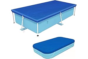Vanexiss Cover for Rectangular Swimming Pools - Swimming Pool Cover with Ropes,...
