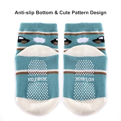 SANQiAMO Baby Socks Non Slip 12 Pairs Toddler Anti Skid Socks for Baby Toddler Boys Anti Slip Non Skid Set With Grips for 12-36 Months Kids4