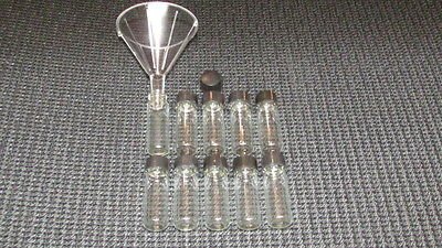 APGOLF 10 New 1 oz Gold Mining Glass Vials and Placer Gold Funnel