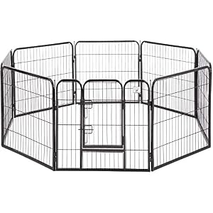 BestPet Pet Playpen Dog Kennel 8 Panel Indoor Outdoor Folding Metal Protable Puppy Exercise Pen Dog Fence243240