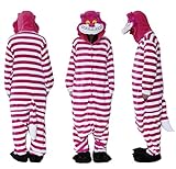 Pyjama, Einteiler, Polar-Fleece, Flanell, unisex, Grinsekatze, Cosplay-Kostüm, Schlafanzug, Nachtwäsche, Tierpyjama, Overall, auch für draußen geeignet