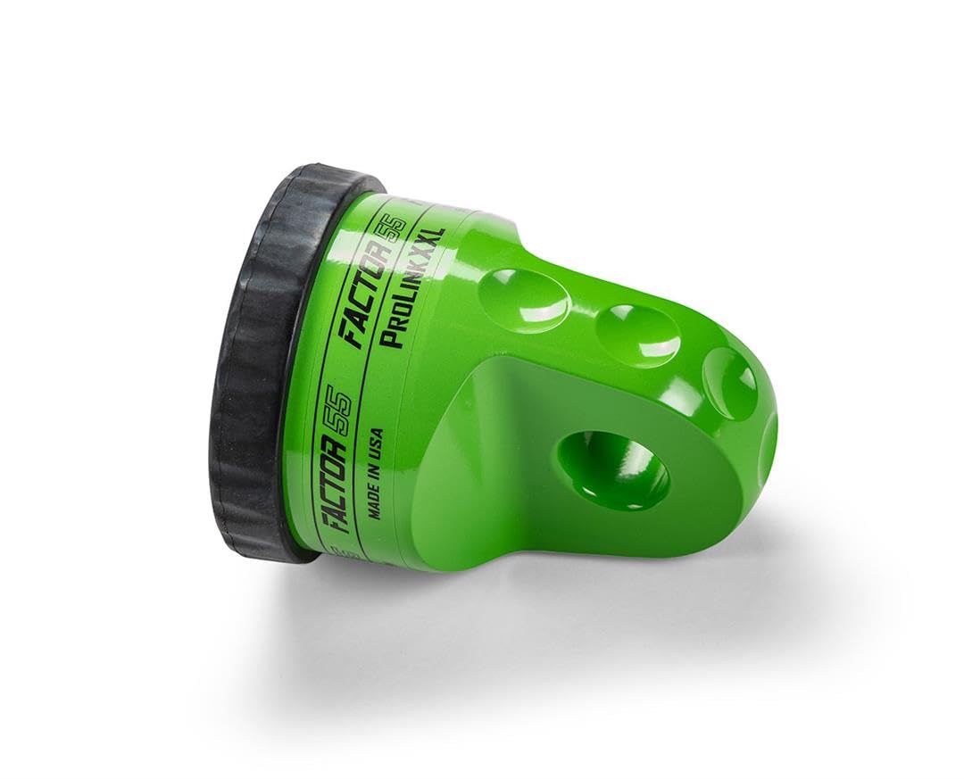 Factor 55ProLink Winch Shackle Mount for Large Overland and Military-Style Vehicles, Fits Lines Up to 1/2" Diameter - Green