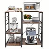DlandHome Microwave Cart Stand 35.4 inches, Kitchen Baker's Rack Utility Storage Shelf Microwave Sta