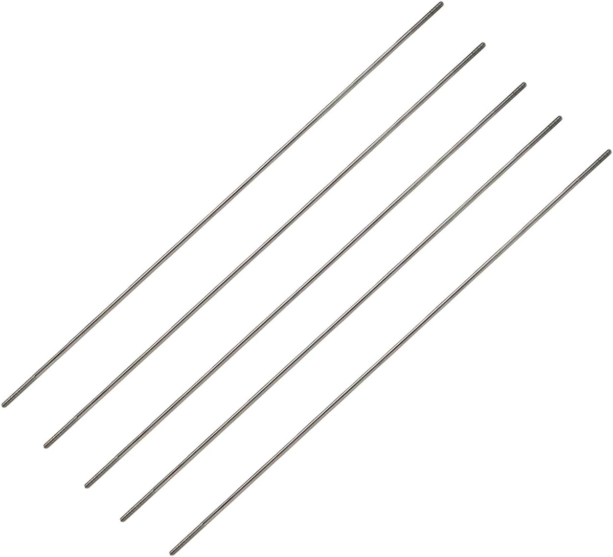 5 Pcs Stainless Steel M2 x 200 mm Pushrod Linkage Rods Threaded Rods for for RC Boat Helicopter