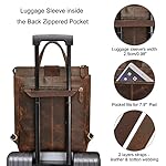 S-ZONE Women Genuine Leather Backpack Purse Retro Top-handle Bags Vintage Totes - Image 4