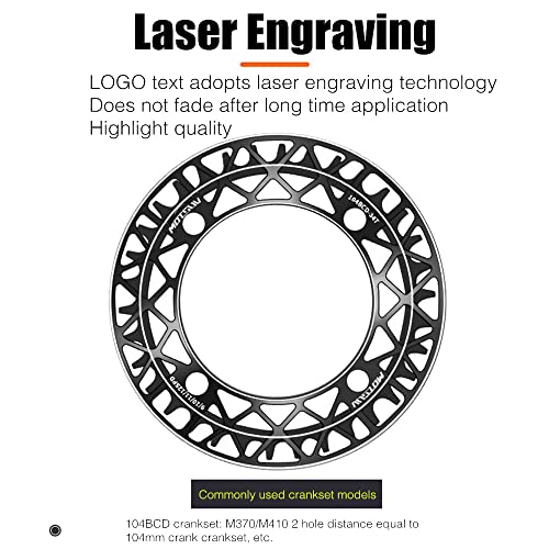 Vxm 104Bcd Chainring 34T 36T 38T Integrated Sprocket Chainring With Guard Plate Protection (36T) #TOP4