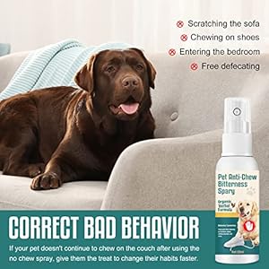 Bitter Spray for Dogs to Stop Chewing, Training Corrector for Puppies,Dogs and Cats, Natural Based and Safe for Pets, 50ML,MM1