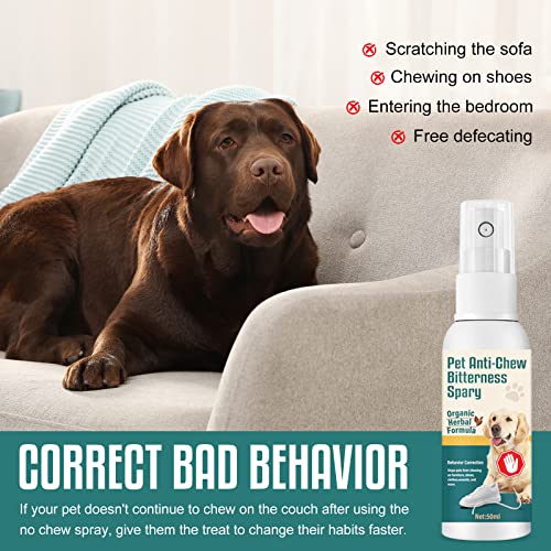 Bitter Spray for Dogs to Stop Chewing, Training Corrector for Puppies,Dogs and Cats, Natural Based and Safe for Pets, 50ML,MM1 Bitter Spray for Dogs to Stop Chewing, Training Corrector for Puppies,Dogs and Cats, Natural Based and Safe for Pets, 50ML,MM1