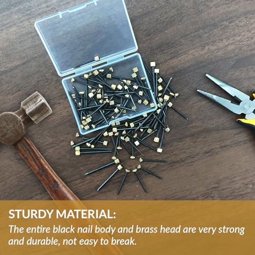 Image of 100PCS Picture Frame Hanging Nails, 3 Sizes Wall Decorative Nails with Plastic Storage Box, Picture Hang Solutions Kit 5-30 lbs Hanging Hardware Tool Hangers