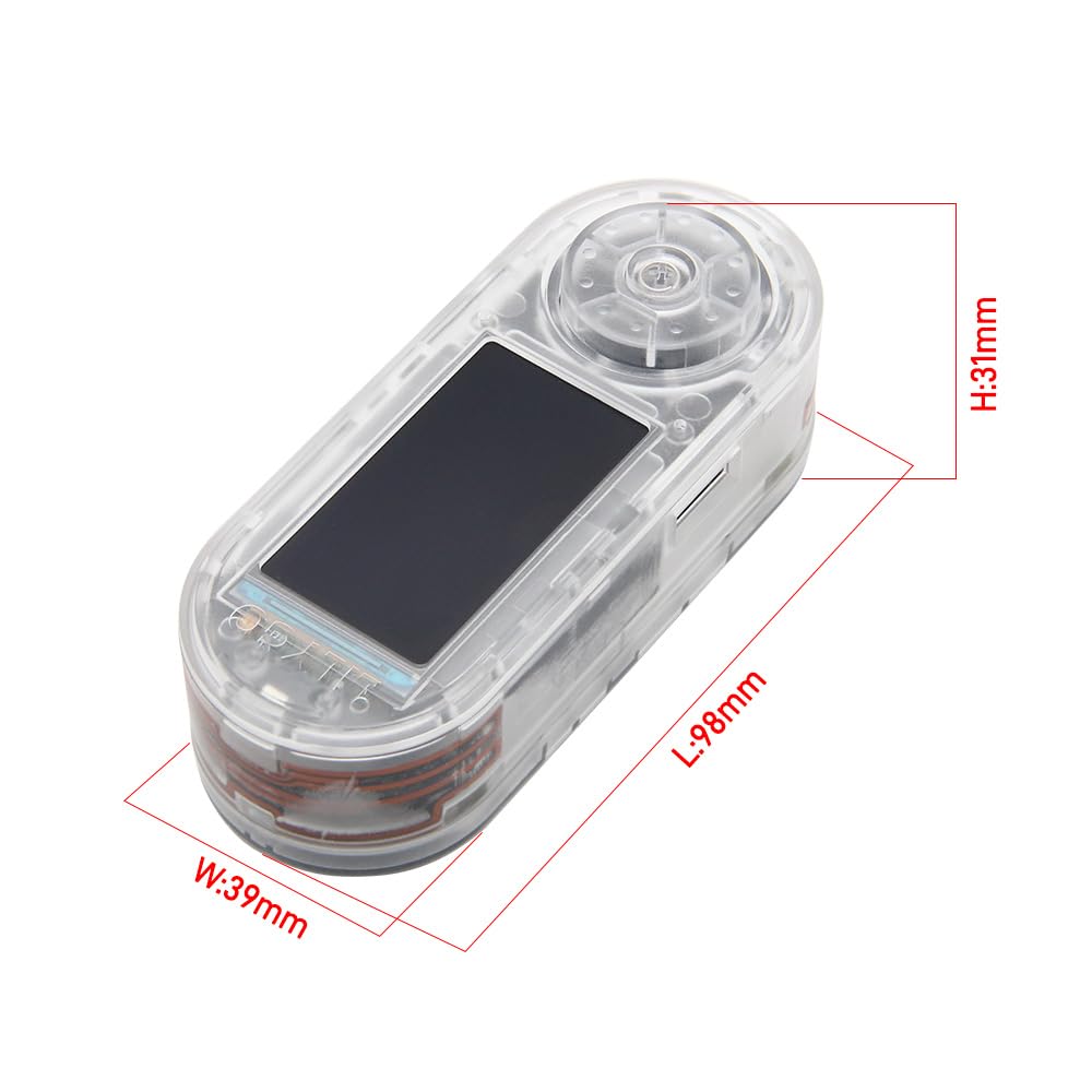 LILYGO T-Embed CC1101 Plus ESP32-S3 Mikrofon TTGO Entwicklungsboard mit 1,9 Zoll ST7789V IPS TFT LCD (transparente Schale)