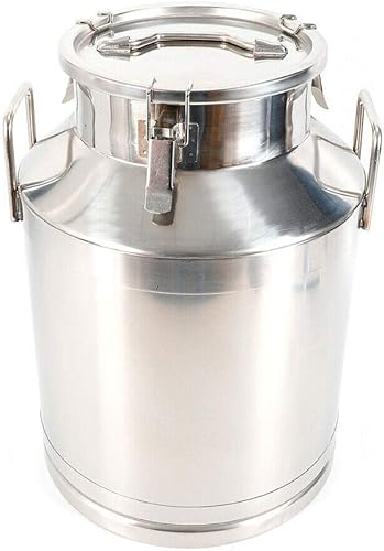 Miniatura 8 de Lata de leche de acero inoxidable de 12L3.16 galones, jarra de leche con tapa sellada, cubo de transporte de almacenamiento de leche, cubo de vino,