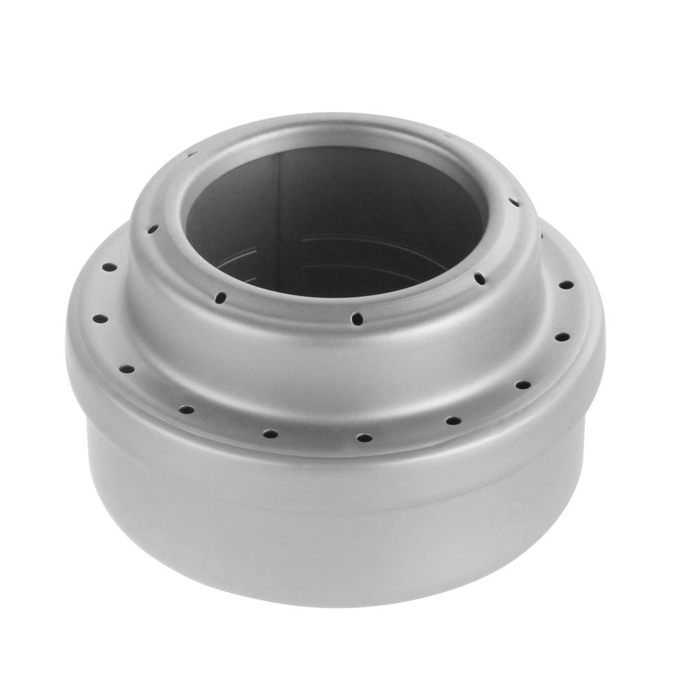 Titanium Alcohol Brander – Compact Kampeertoestel Met Kruisbeugel, Ultralicht En Roestvrij, Brandt 30-45 Min, Geschikt Voor Outdoor En Picknick