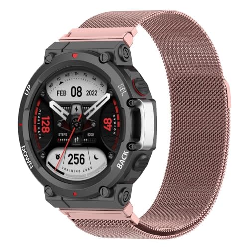 Image of YODI Strap Band Compatible with Amazfit T-Rex 2 Smartwatch Only Soft Silicone | Nylon | Chain | Leather Watch Straps with Installation Adjuster Tool For Amazfit TRex 2