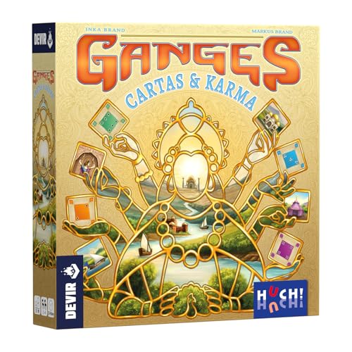 Devir - Ganges Cartas y Karma, Juego de Mesa, Juego de Comercio, Juego Ambientado en la India (BGGANCAPS)