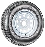 eCustomrim Trailer Tire On Rim ST215/75D14 14 in. Load Range C 5 Lug White Modular Wheel - 2 Year Warranty w/Roadside